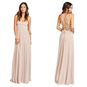 Show Me Your Mumu Pink Dress Godshaw Goddess Dancing Queen Shine Blush M